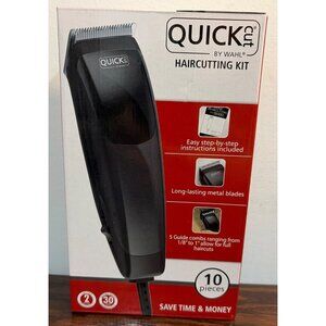 NWB Quick Cut By Wahl Haircutting Kit 10pc Home Grooming Set w/ Guide Combs